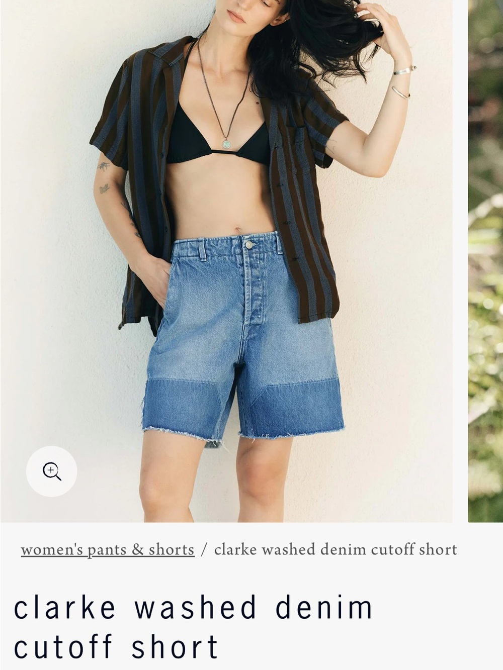 Imogen+Willie Clarke denim cut off short